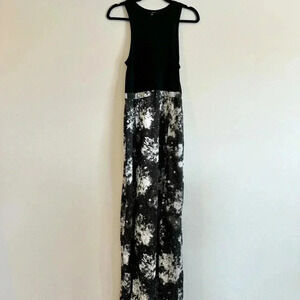 Hurley Simone Splatter Tank Maxi Dress Slits Lightweight Casual Beach Boho M